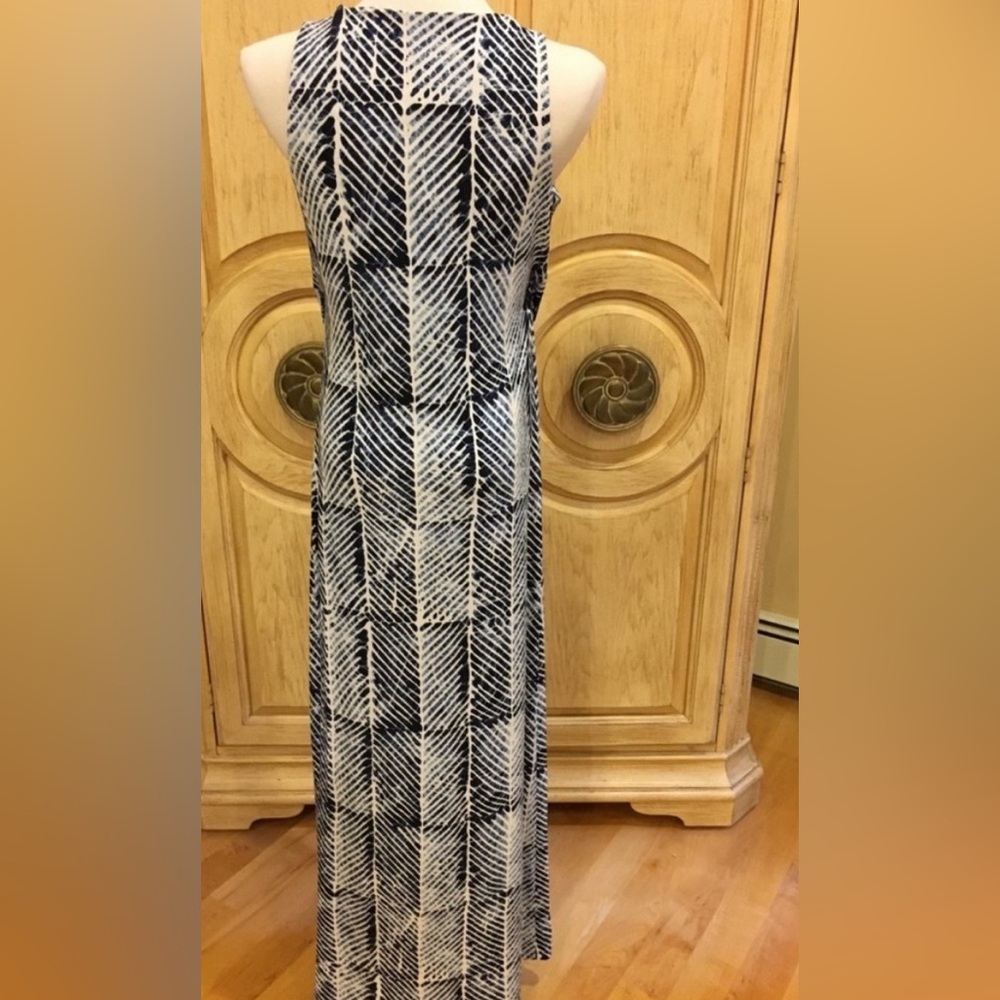 Michael Kors Black and White Printed Maxi Dress NWT